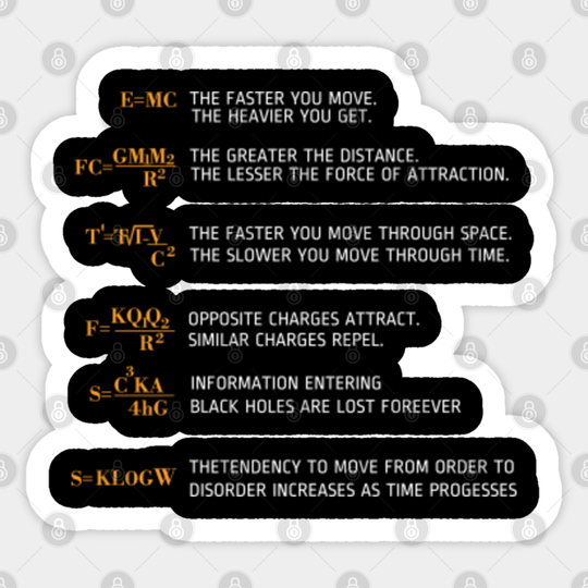 Scientific and Physics Formula Equations Physicist - Science - Sticker