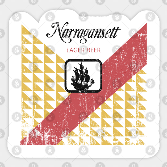 Narragansett label from Jaws, distressed - Jaws - Sticker