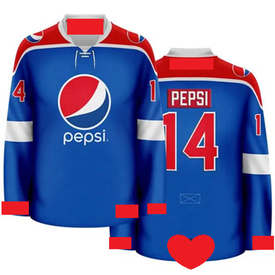 Pepsi Globe Blue Hockey Jersey