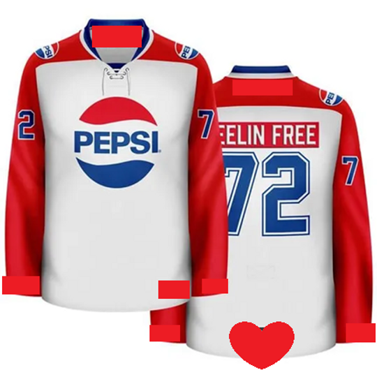 Pepsi 1972 White Throwback Hockey Jersey