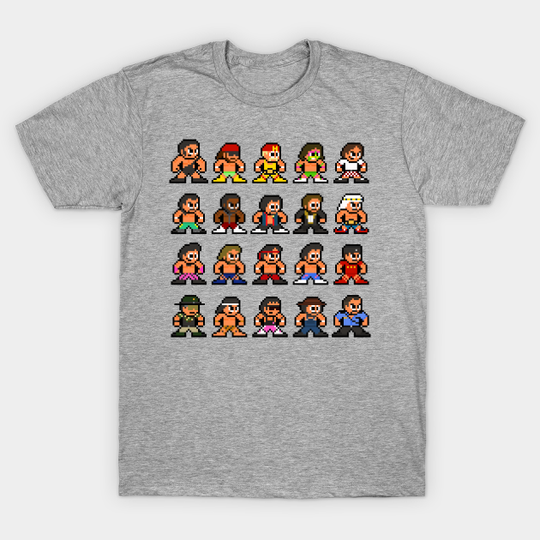 80s WWF 8-bit Pixel Art - Wrestling - T-Shirt