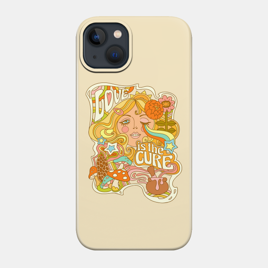 Love is the Cure - Psychedelic - Phone Case