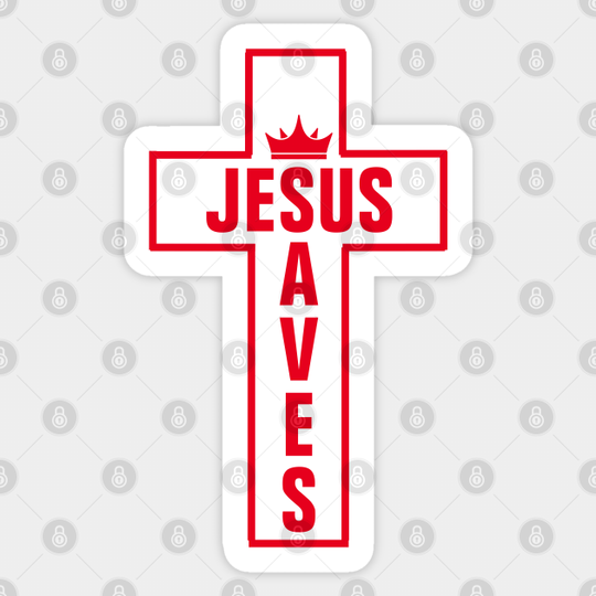 Jesus Saves - Christian - Jesus Saves - Sticker