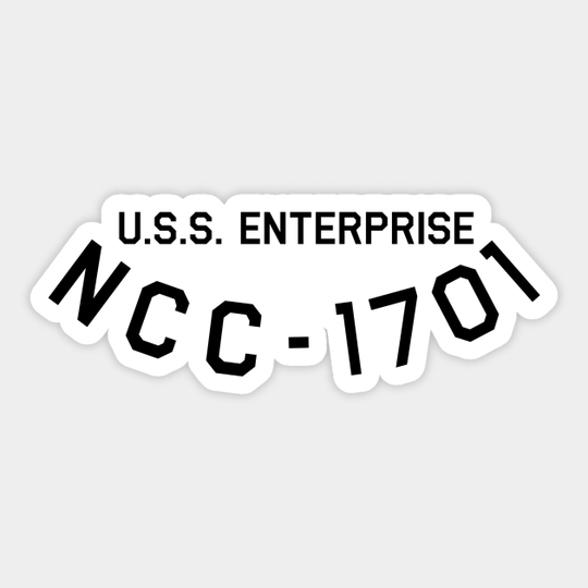 Ship Registry: USS Enterprise (NCC-1701) - Star Trek - Sticker