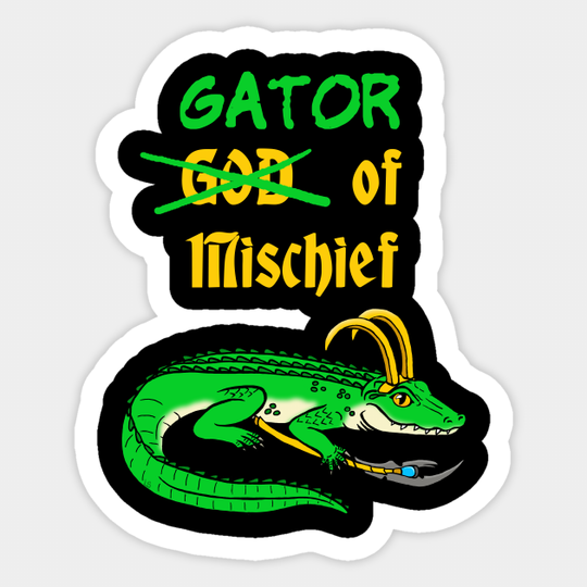 Gator of Mischief - Alligator Loki - Sticker