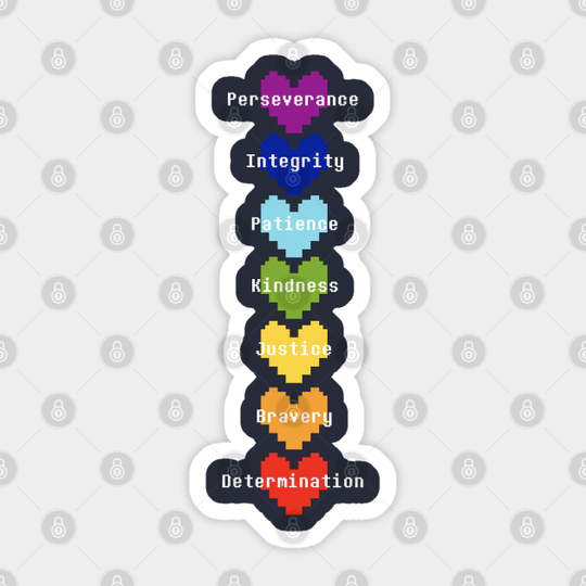 Undertale Human souls - Undertale - Sticker