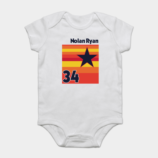 Retro Nolan Ryan Uniform Tribute - Baseball Lover - Onesie