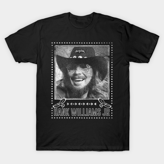Hank Williams Jr / Vintage Faded Style Fan Design - Hank Williams Jr - T-Shirt