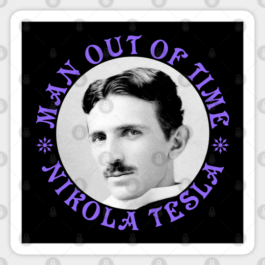 Nikola Tesla - Man Out Of Time - Purple - Nikola Tesla - Sticker