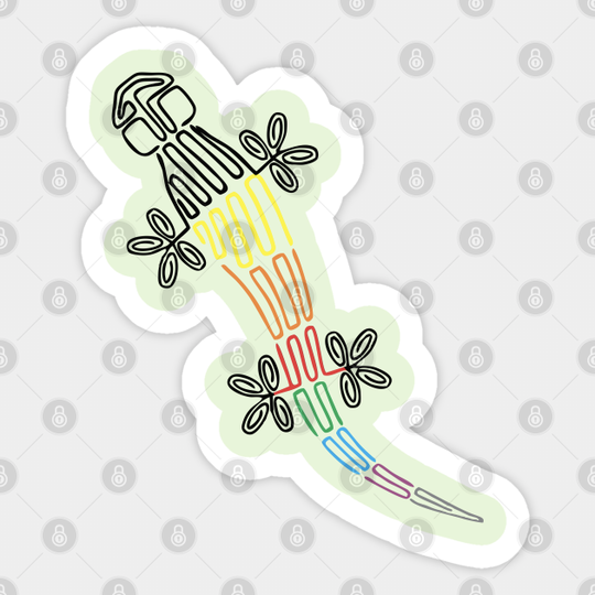 Lizard Colors - Lizard Funny - Sticker