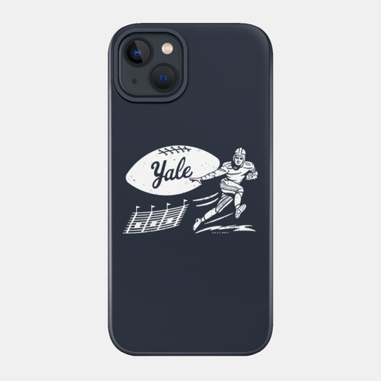 Vintage College Football - Yale Bulldogs (White Yale Wordmark) - Yale - Phone Case