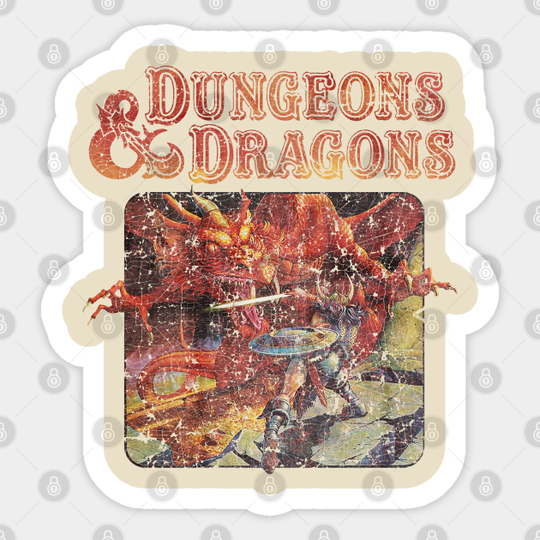 Vintage Dungeons and Dragons - Dungeons And Dragons - Sticker