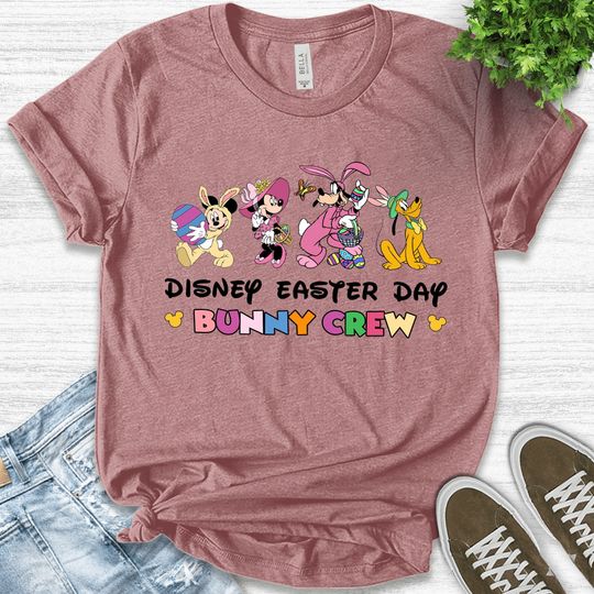 Disney Easter Day Shirt, Bunny Crew Shirt, Mickey and Friend Easter Shirt