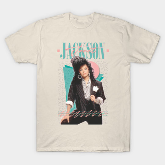 Janet /// 80s Aesthetic Retro Fan Design - Janet Jackson - T-Shirt