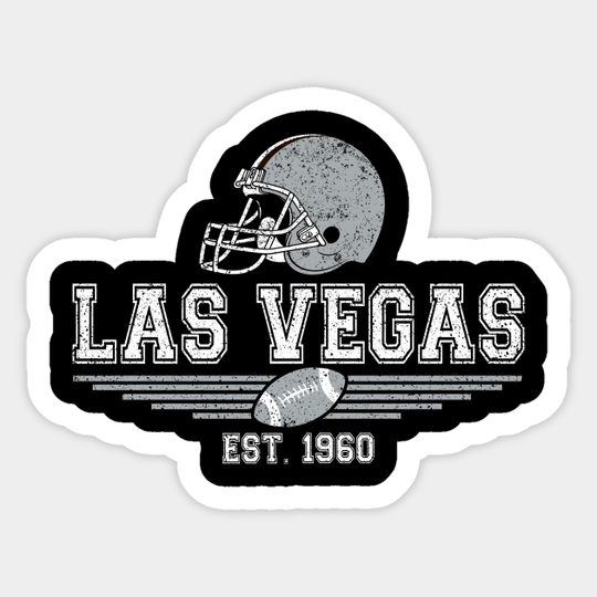 Las Vegas Vintage Football Est 1960 Raider Retro At Game Day - Las Vegas Raiders - Sticker