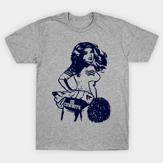 Dallas Cowboys Retro Football Cheerleader - Dallas Cowboys - T-Shirt