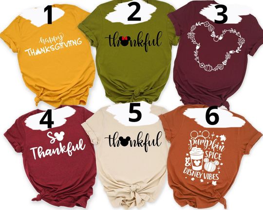 Disney Thanksgiving Family Matching Shirt, Thanksgiving Disney Ears Shirt, Disney Trip Shirt