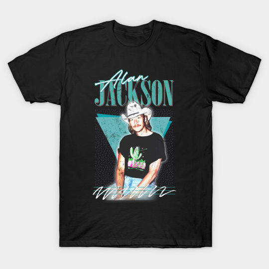 Alan Jackson // Vintage Faded-Style Fan Design - Alan Jackson - T-Shirt