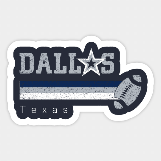 Vintage Dallas Football Retro Texas At Sunday Gameday - Dallas Cowboys - Sticker