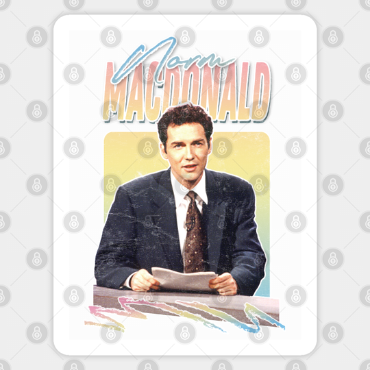 Norm Macdonald // 90s Style Faded-Look Fan Design - Norm Macdonald - Sticker