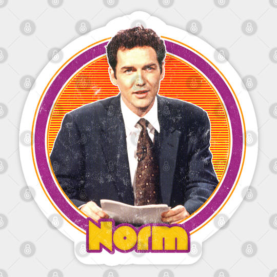 Norm Macdonald // 90s Style Retro-Look Fan Design - Norm Macdonald - Sticker