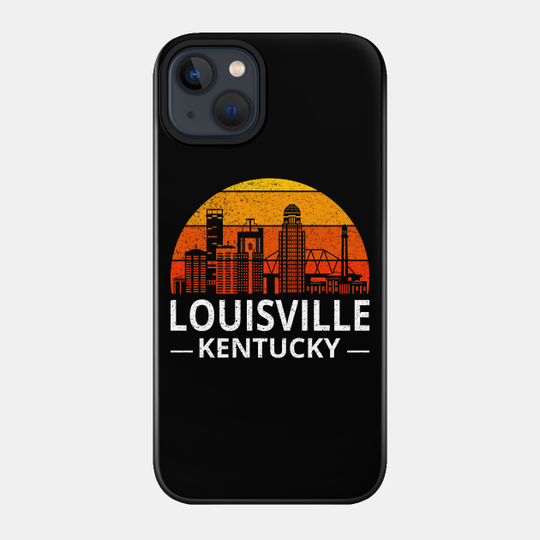 Vintage Louisville Kentucky Skyline Pride I - Louisville - Phone Case