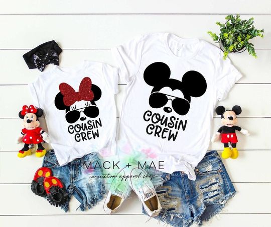 Matching Disney Cousin Shirt, Cousin Crew Sunglasses Mickey Mouse Inspired Shirt