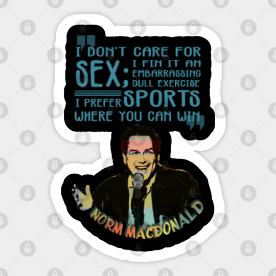 Super Funny Norm Macdonald - Norm Macdonald - Sticker