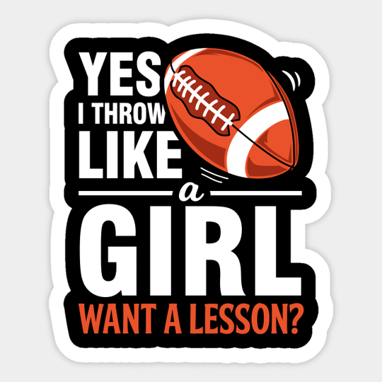 American Football Girl Rugby - American Football - Sticker