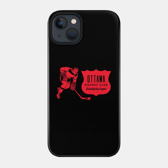 Vintage Hockey - Ottawa Senators (Red Ottawa Wordmark) - Ottawa Senators - Phone Case
