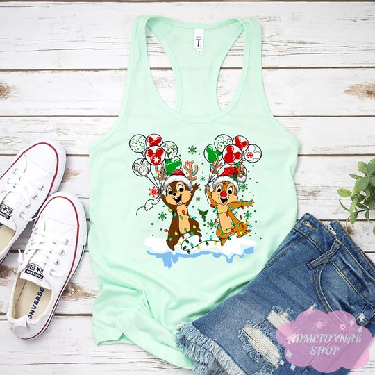 Chip And Dale Tank, Disney Chip And Dale Christmas Tank, Disney Chip Dale Tank