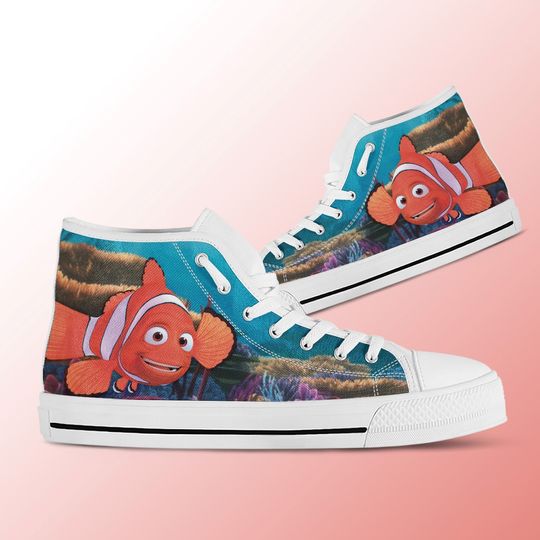 Nemo shoes, Finding Nemo Sneakers, Disney 2022 High Top Sneakers