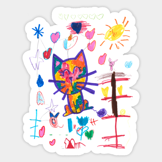 Rainbow Cats - Homeschool Art Class 2021/22 Artist Collab - Rainbow Cats - Sticker