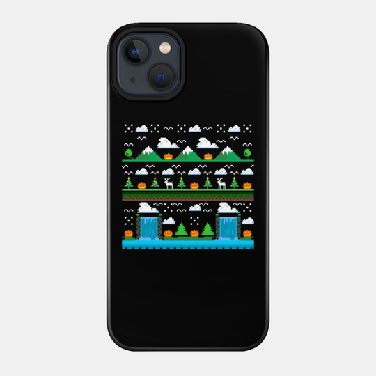 landscape pixel - Minecraft - Phone Case