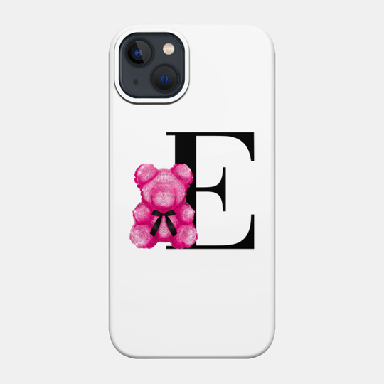 Monogram Teddy Bear E - E - Phone Case