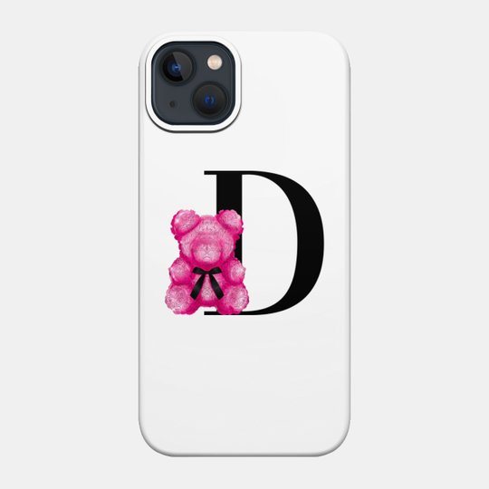 Monogram Teddy Bear D - D - Phone Case