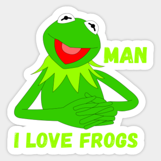 Man I Love Frogs Funny - Man I Love Frogs - Sticker