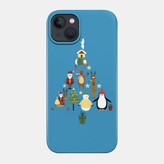 Funny Christmas tree - Merry Christmas - Phone Case