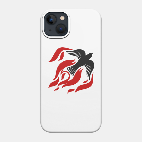 The dove and the flame of fire are symbols of God's Holy Spirit, peace and humility - Christianity - Phone Case