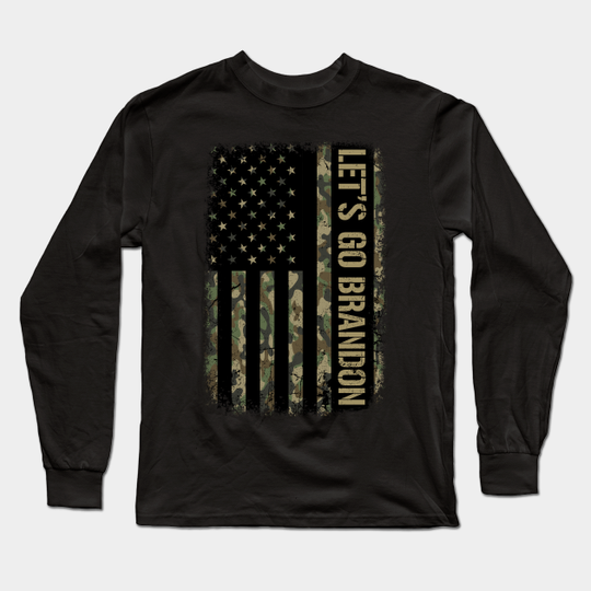 Let's Go Brandon American Flag Camouflage - Lets Go Brandon - Long Sleeve T-Shirt