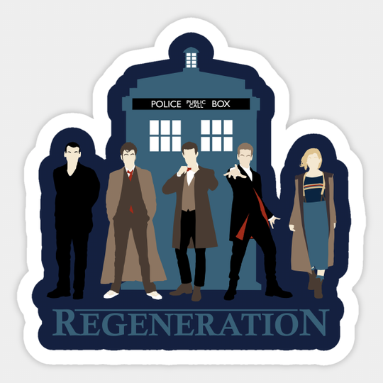 Latest Regenerations - Doctor Who - Sticker