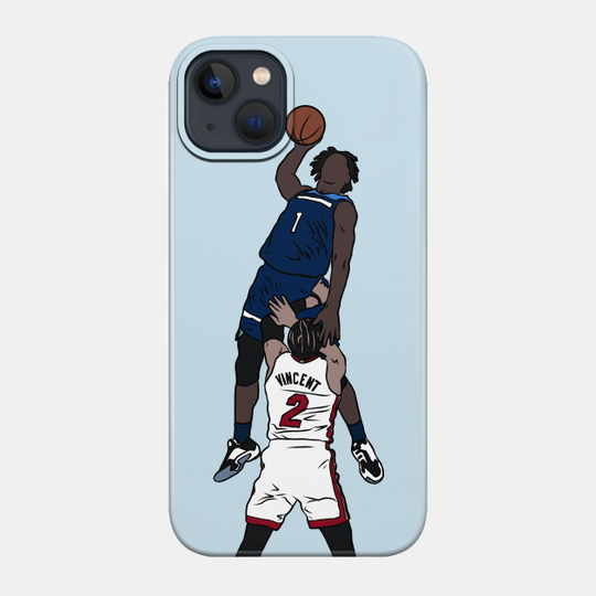Anthony Edwards "Dunk" on Gabe Vincent - Anthony Edwards - Phone Case