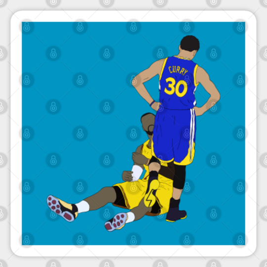 Steph Curry Standing Over LeBron - Stephen Curry - Sticker