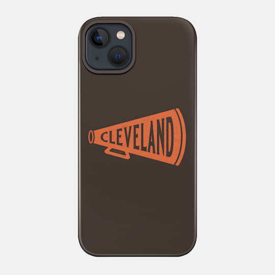 Vintage Megaphone - Cleveland Browns (Orange Cleveland Wordmark) - Cleveland Browns - Phone Case