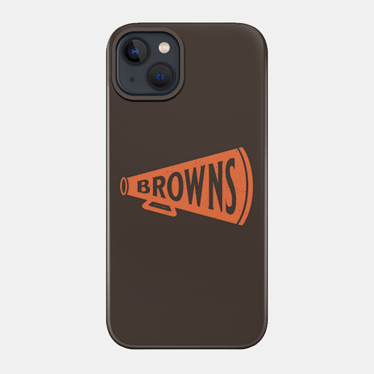 Vintage Megaphone - Cleveland Browns (Orange Browns Wordmark) - Cleveland Browns - Phone Case