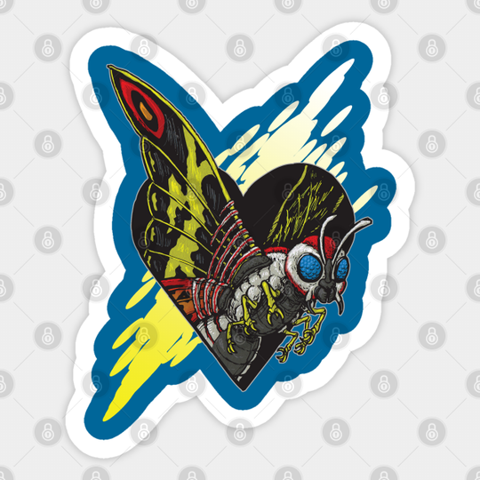 Heart - Mothra - Sticker