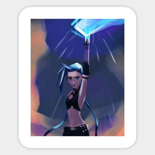 Light it up and I’ll find you - Jinx League Of Legends - Sticker
