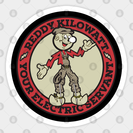 REDDY KILOWATT IS FUN - Reddy Kilowatt - Sticker
