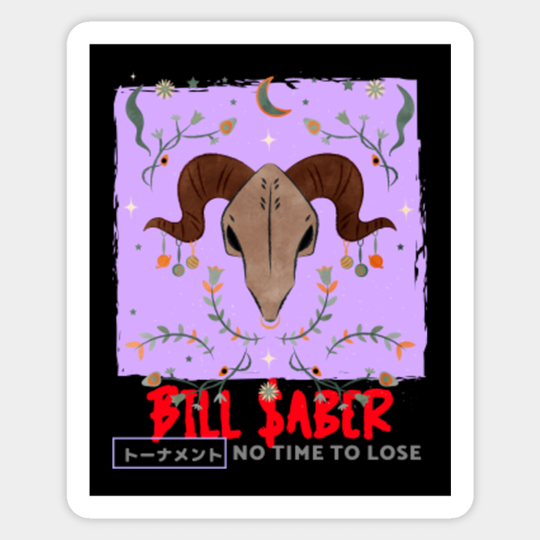 Bill Saber Cow Skull Dark Rap - Suicideboys - Sticker