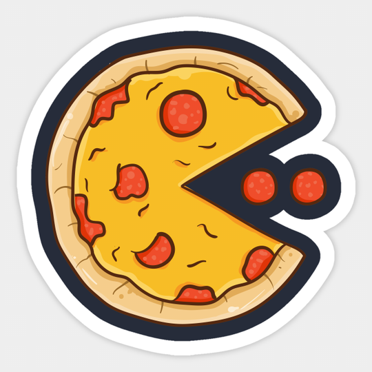Pac-Man Parody Pizza Man - Pacman - Sticker